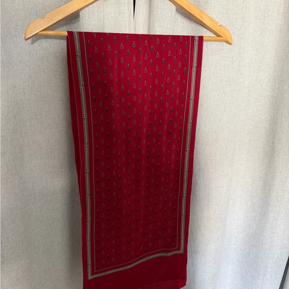 Celine Red Scarf